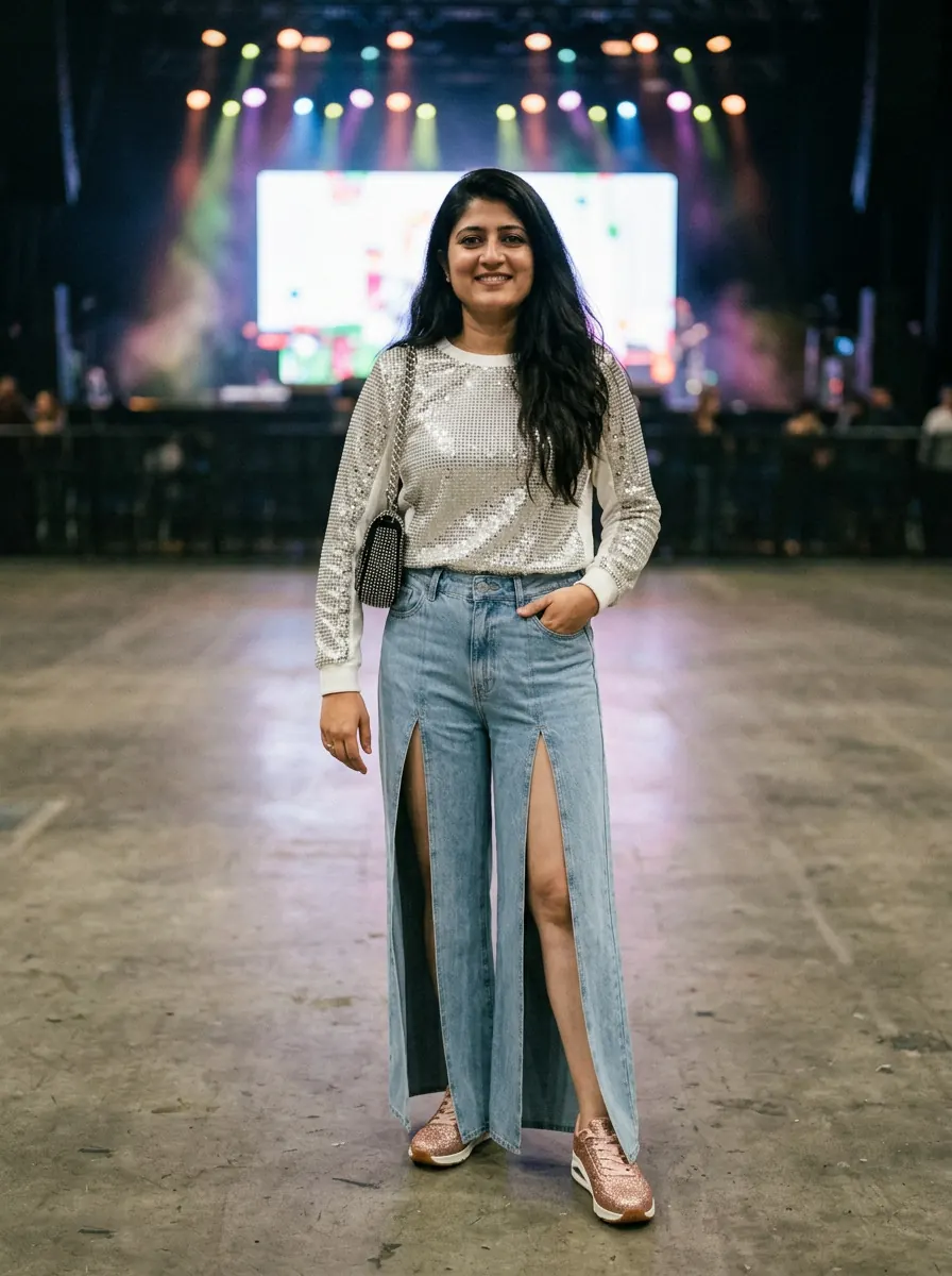 An AI-generated look for a concert
